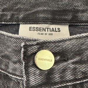 ESSENTIALS FEAR OF GOD DENIM JEANS BLACK WASH